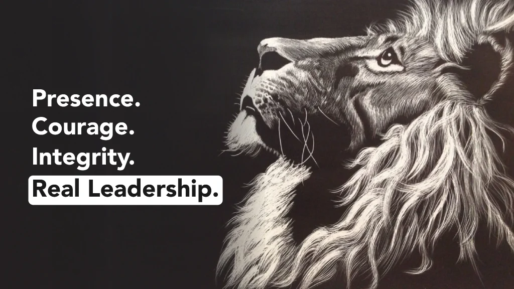 lion with the post text