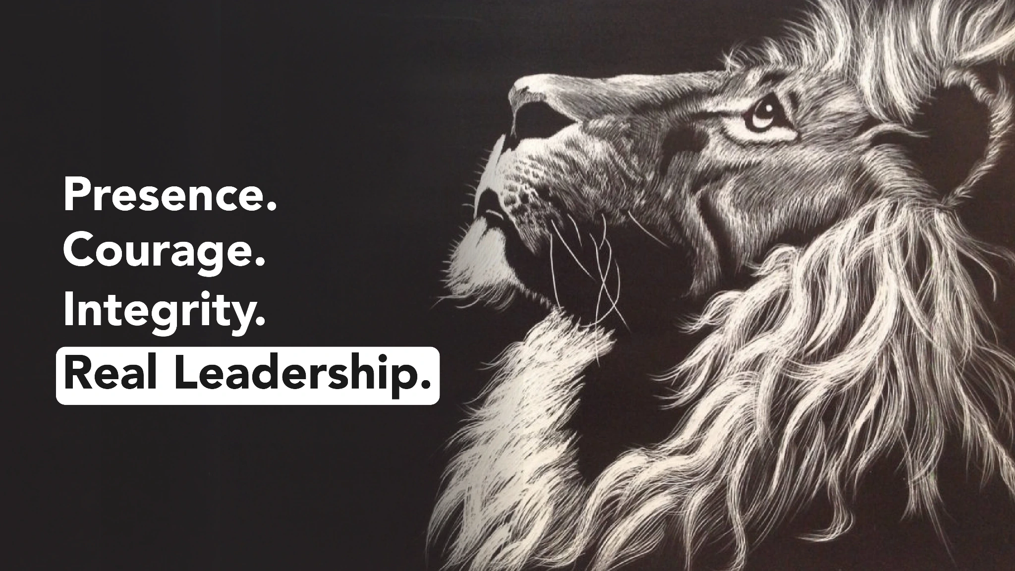 lion with the post text